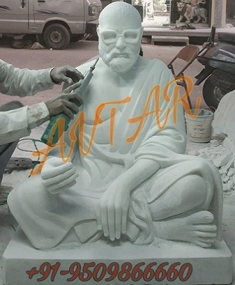 Saint Guruji Sitting Human Statue Manufacturing
